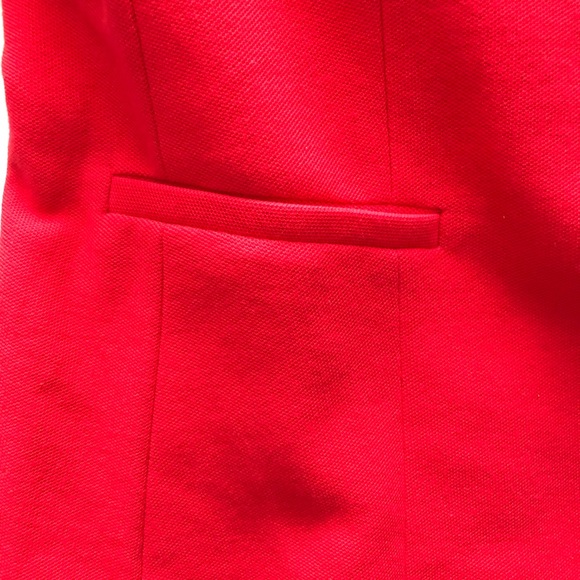 POINT ZERO Red Collarless Cotton Blazer NWT Size M - Picture 10 of 11